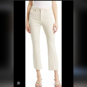AG Adriano Goldschmied Farrah Bootcut Highrise White Ankle Jeans Sz 28 NWOT